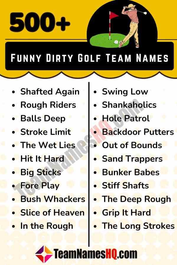 Ultimate List of 501+ Funny Golf Team Names You&rsquo;ve Never Heard!