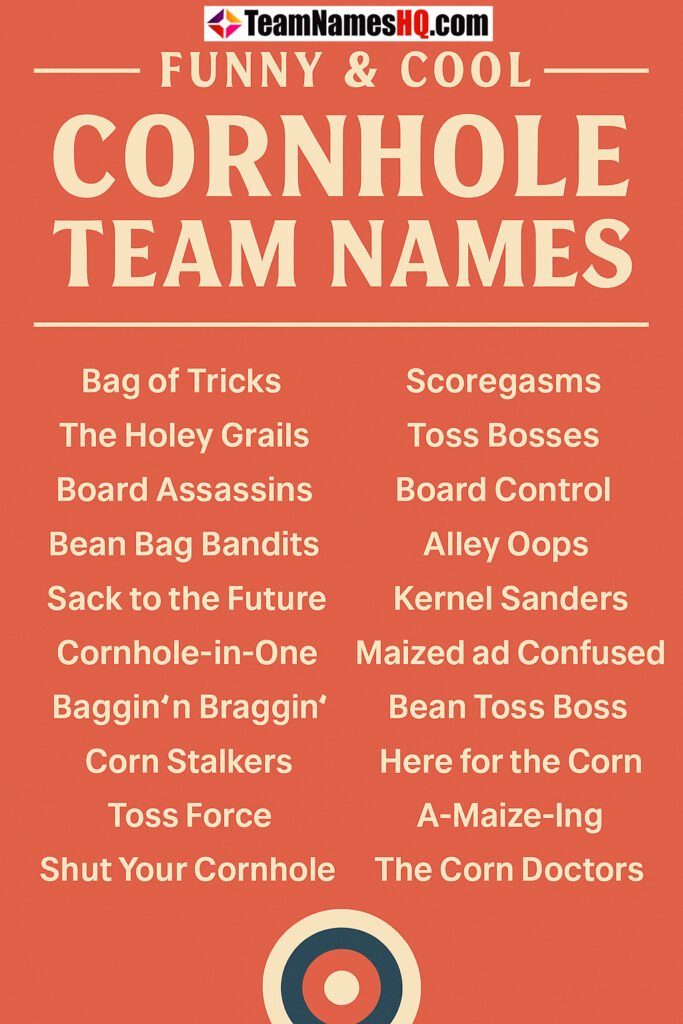 funny cornhole team name idea