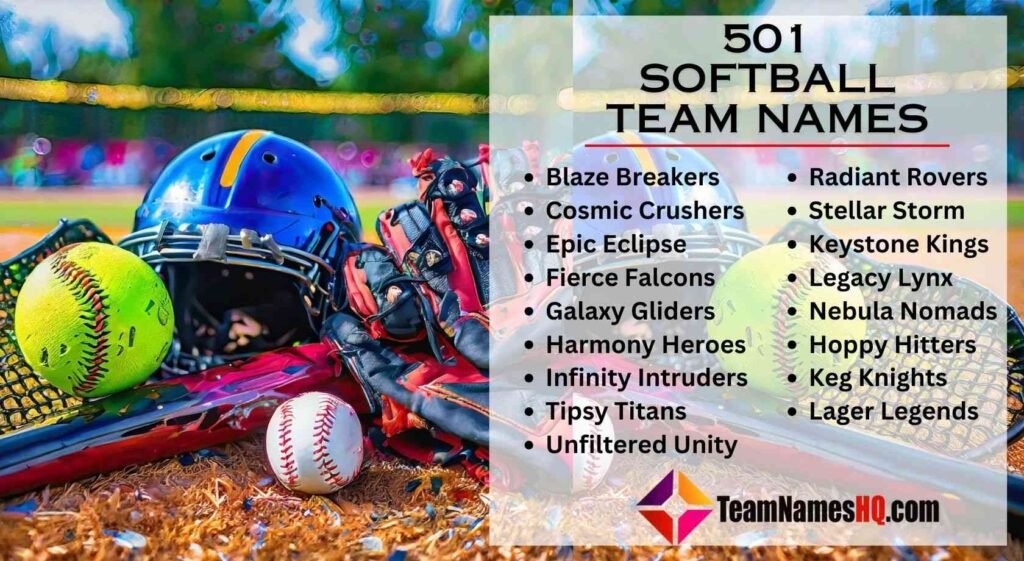 117 best softball team names for girls boys amp coed teams