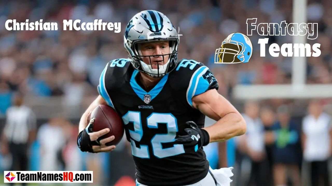 Christian McCaffrey running with the ball for the Carolina Panthers