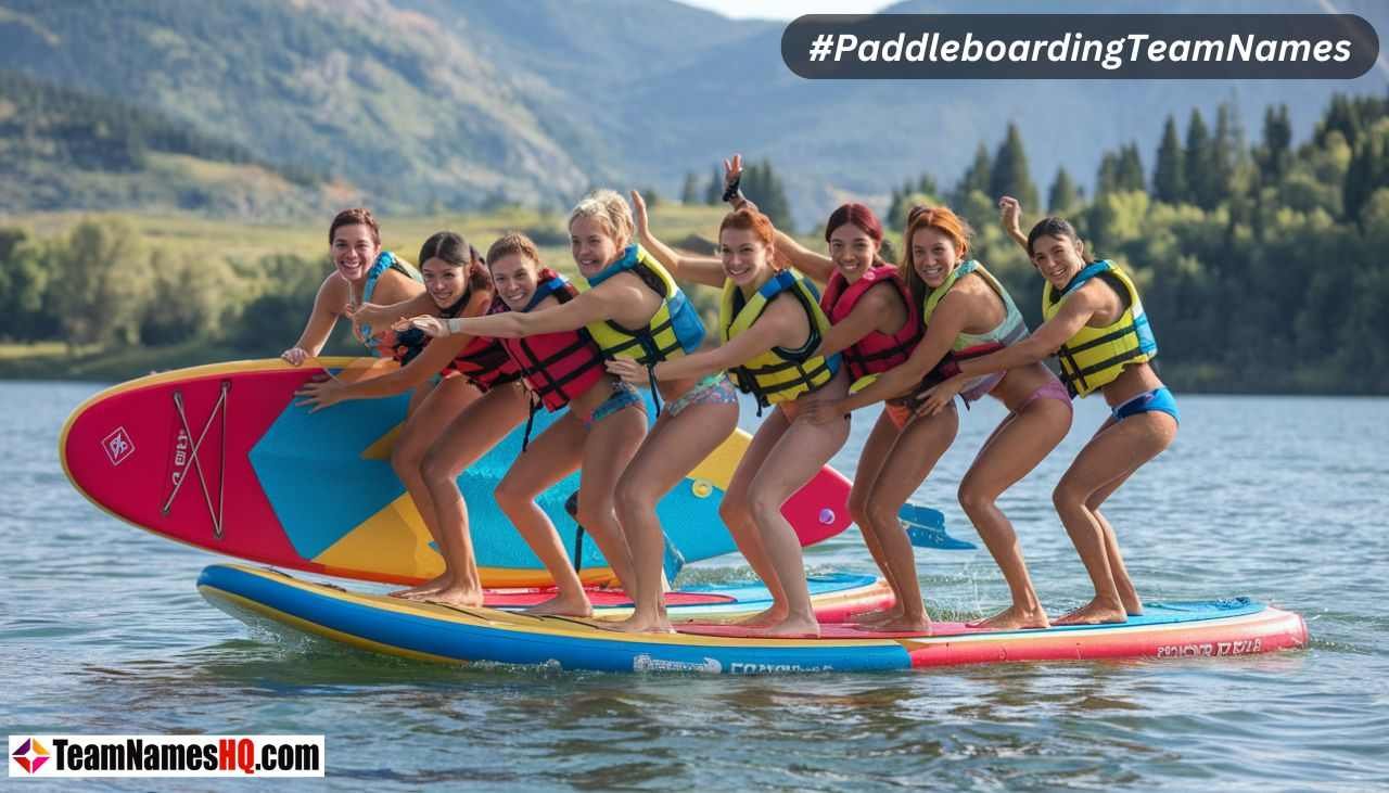 A diverse collection of top paddleboarding crew names for all skill levels.