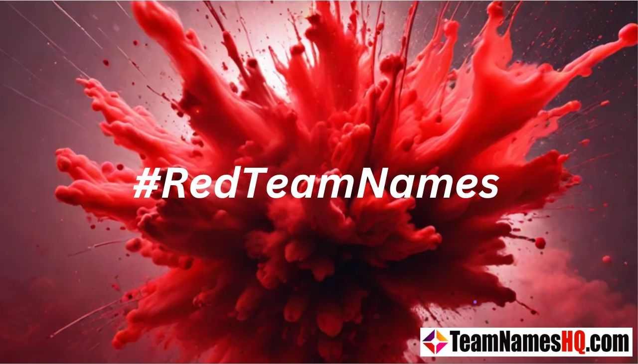 Comprehensive list of top red team names organized by category