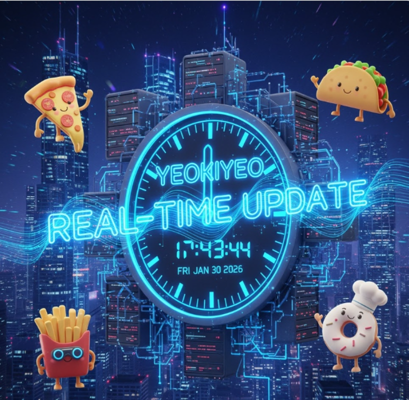 정갈하게 정리된 디지털 서재에 각 분야별 대표 로고들이 빛나는 책 형태로 꽂혀 있는 모습. 정보의 질과 체계성을 상징하는 고해상도 그래픽 일러스트.